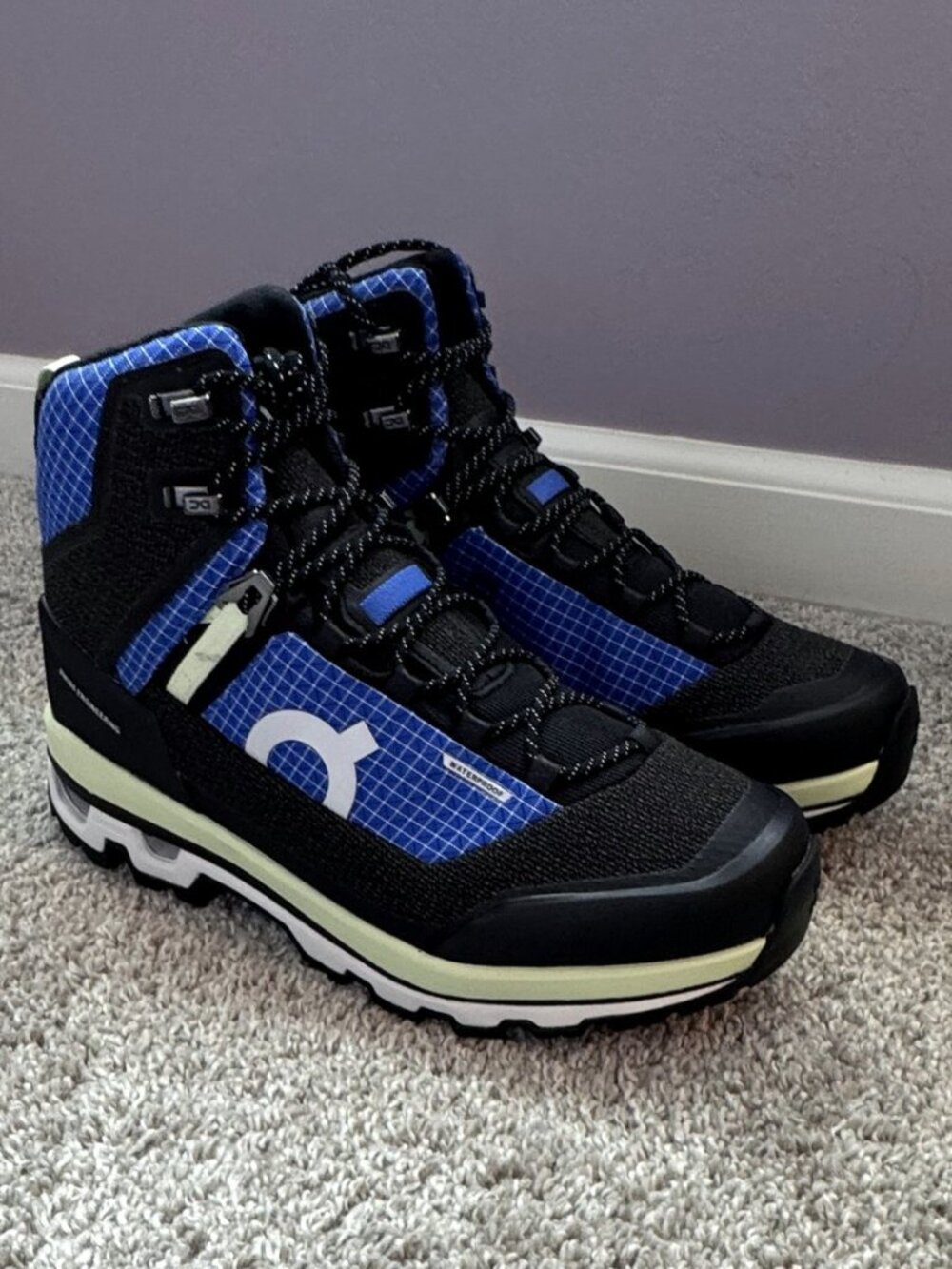 On Cloud Cloudalpine Waterproof Hiking Boots Women's 8.5 Cobalt NWT